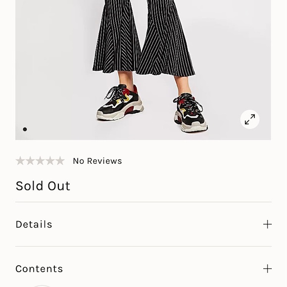 Free People Mari Ponte black pinstripe hi waist crop ruffle bellbottoms size 0 - Picture 11 of 14